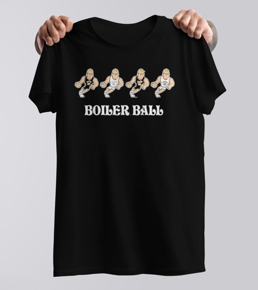 Purdue Boilermakers Boiler Ball Basketball Cartoon Characters T-Shirt