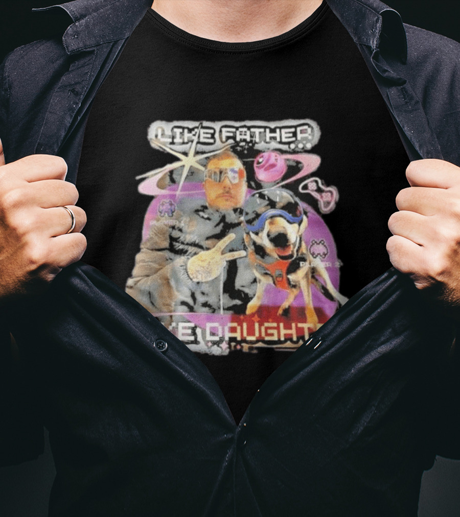 Frank Iero Like Father Like Daughter Player Two Space Adventure T-Shirt