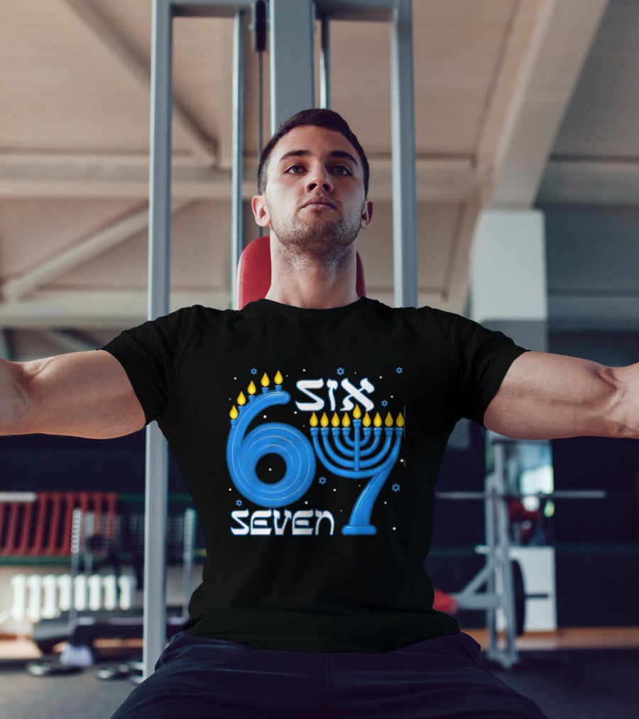 Hanukkah Menorah Six 7 Celebration T-Shirt