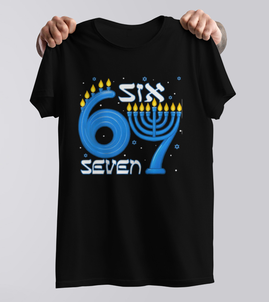 Hanukkah Menorah Six 7 Celebration T-Shirt