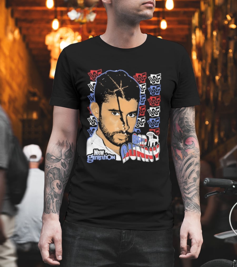 WWE Bad Bunny WWF New Generation Iconic Superstar T-Shirt