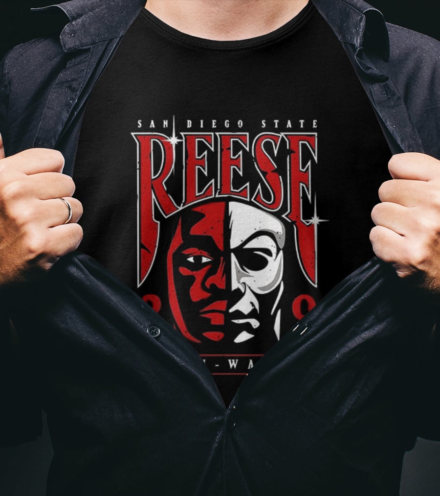 San Diego State Reese Dixon Waters 39 Bicolor Face T-Shirt