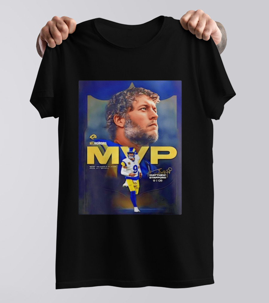 NFL Honors MVP Matthew Stafford Los Angeles Rams 2025 Most Valuable Player T-Shirt