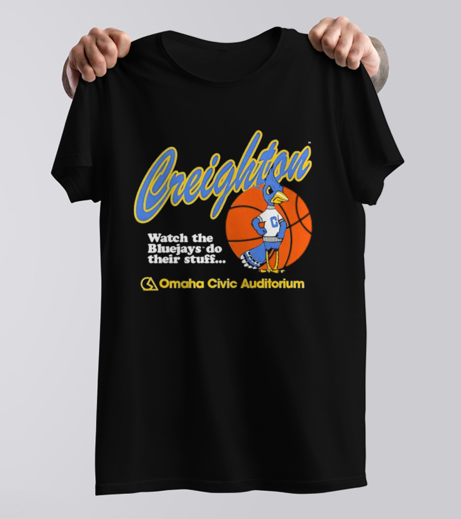 Creighton The Bluejays Do Their Stuff Omaha Civic Auditorium T-Shirt