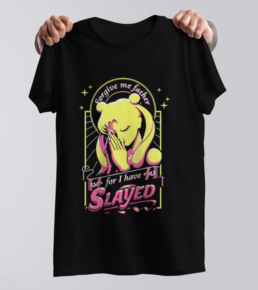 Mitsuishi Kotono Sailor Moon Forgive Me Father Slayed T-Shirt