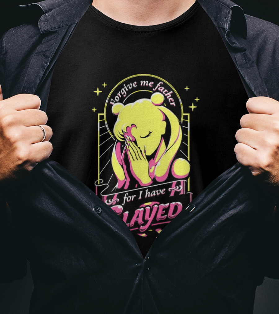 Mitsuishi Kotono Sailor Moon Forgive Me Father Slayed T-Shirt