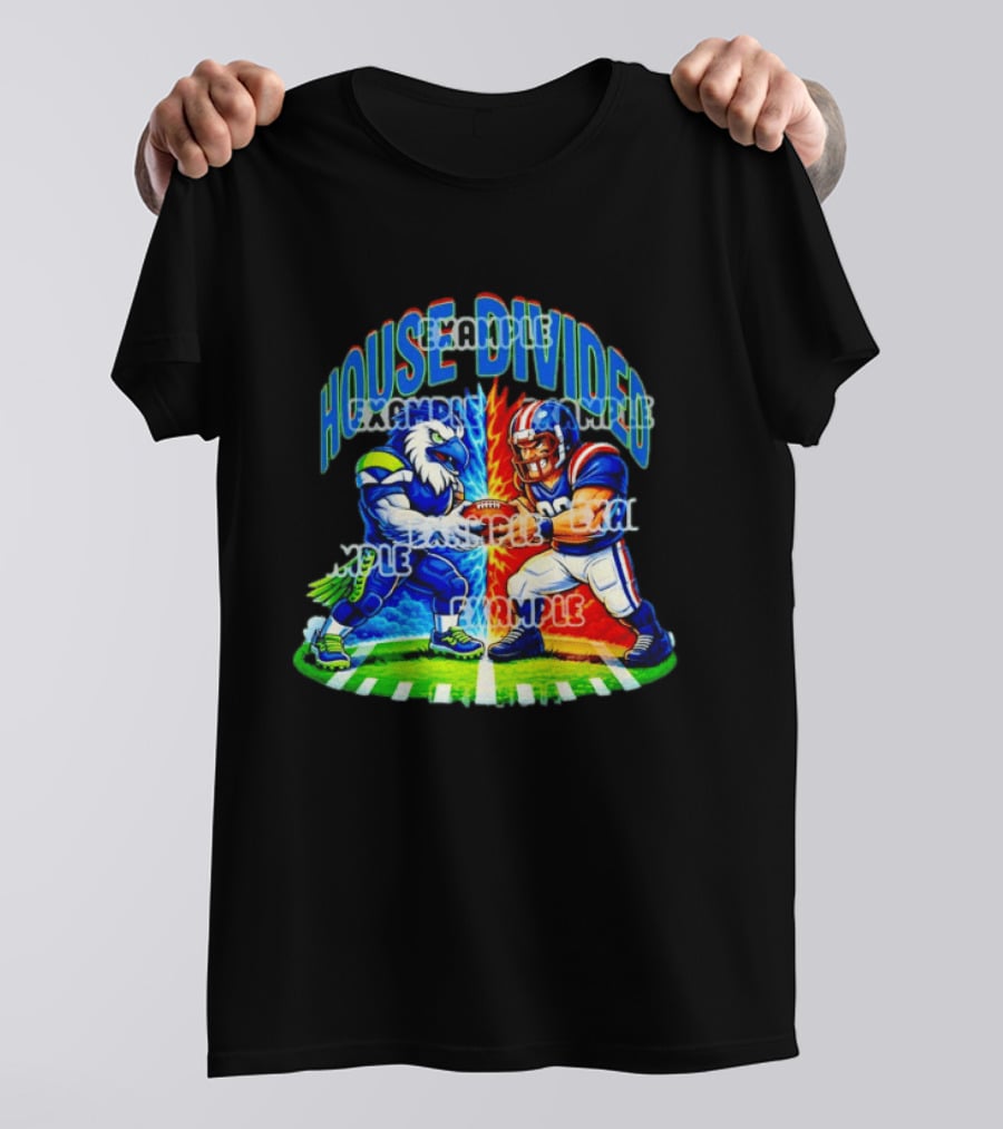 House Divided Seattle Seahawks Vs Football Rivalry Clash T-Shirt
