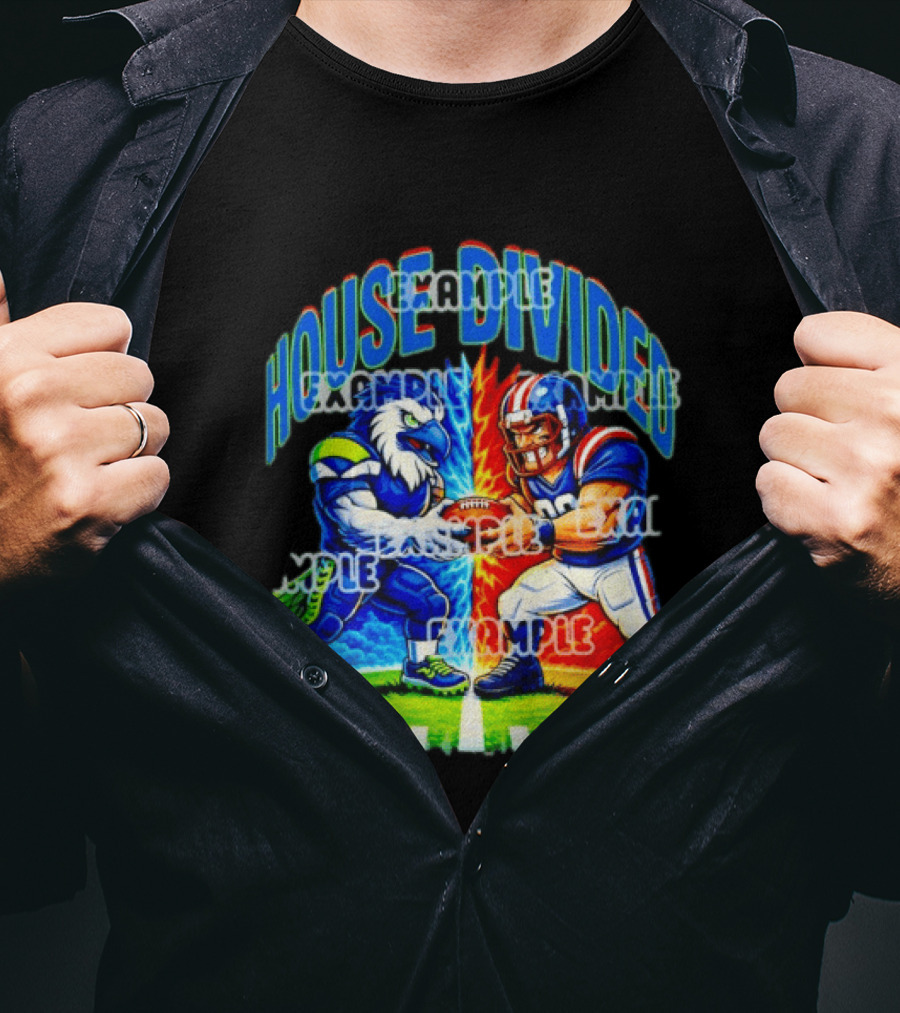 House Divided Seattle Seahawks Vs Football Rivalry Clash T-Shirt