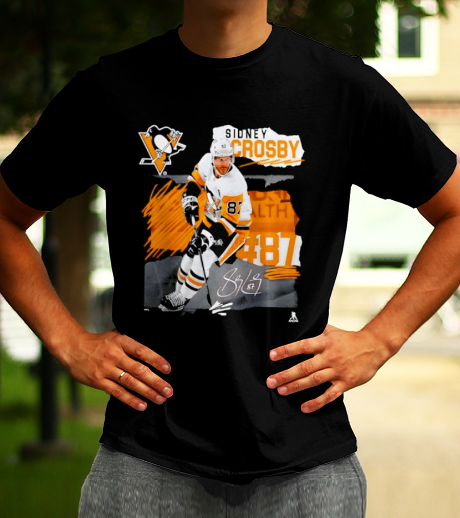 Pittsburgh Penguins Sidney Crosby 87 Fresh Ice Hockey Legend T-Shirt