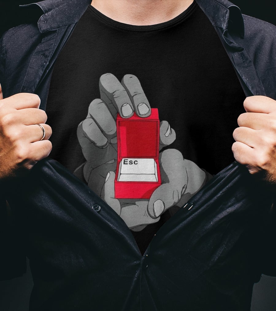 Red Box Proposal ESC Key Meme T-Shirt