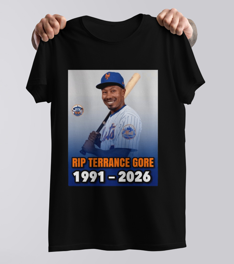 Rip Terrance Gore Mets Tribute 1991 2026 NYM News Baseball T-Shirt