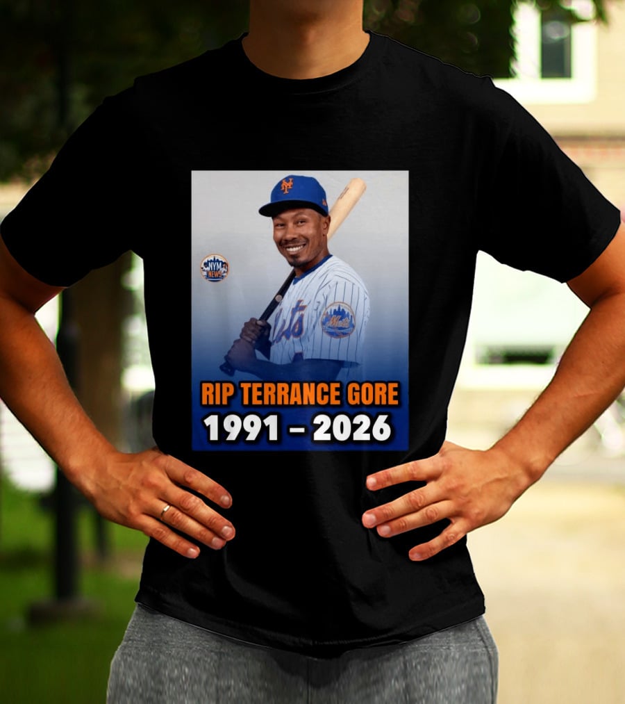 Rip Terrance Gore Mets Tribute 1991 2026 NYM News Baseball T-Shirt