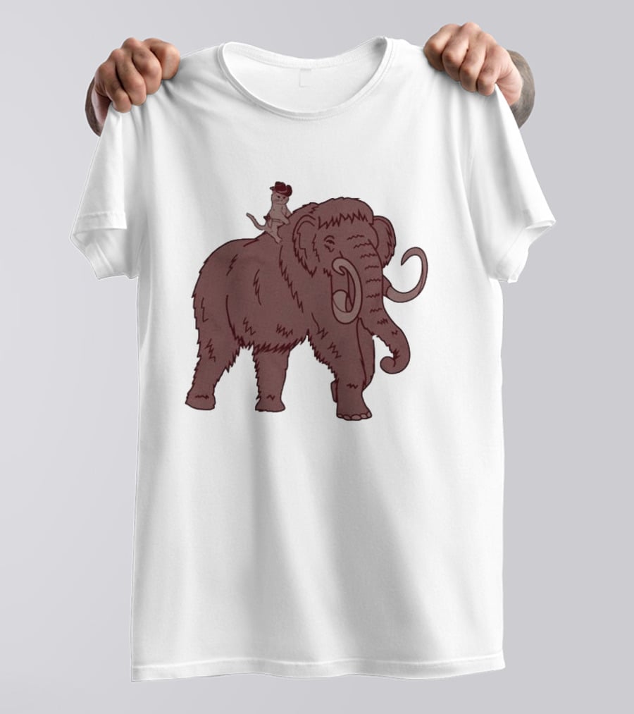 Gary Riding Mammoth Cowboy Adventure T-Shirt