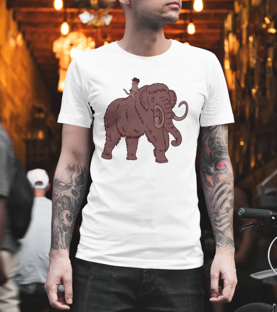 Gary Riding Mammoth Cowboy Adventure T-Shirt