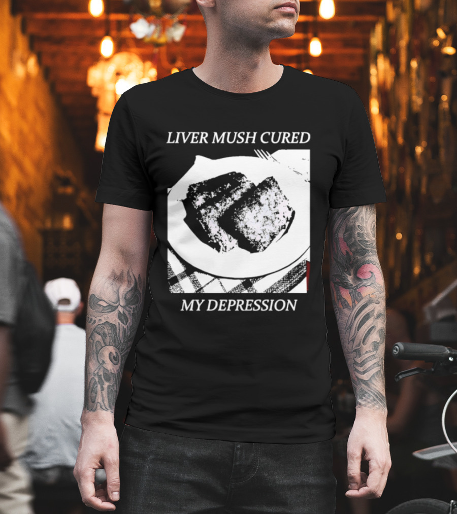 Liver Mush Cured My Depression By Graham Irvin Plate T-Shirt