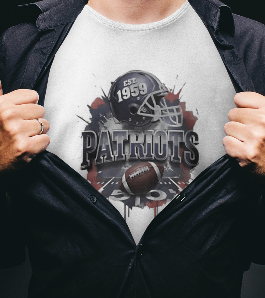 New England Patriots Est 1959 Football Helmet T-Shirt