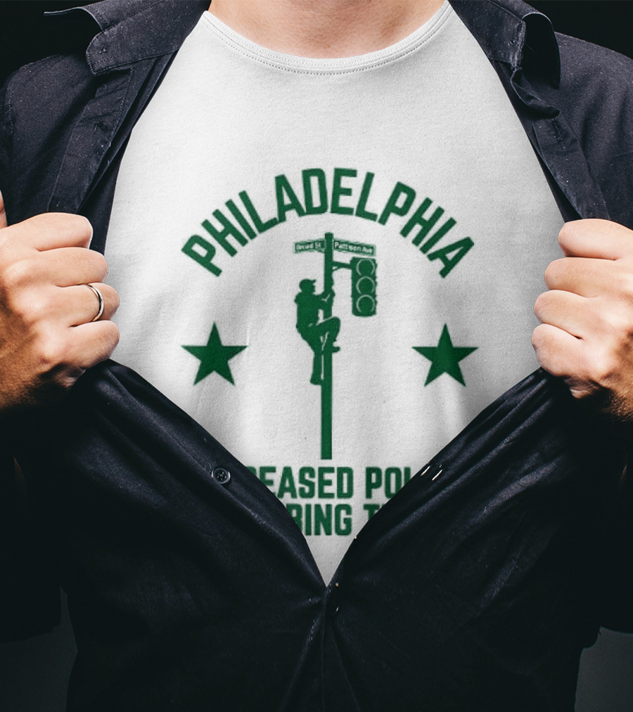 Philadelphia Greased Pole Climbing Team Broad St Patision Ave T-Shirt