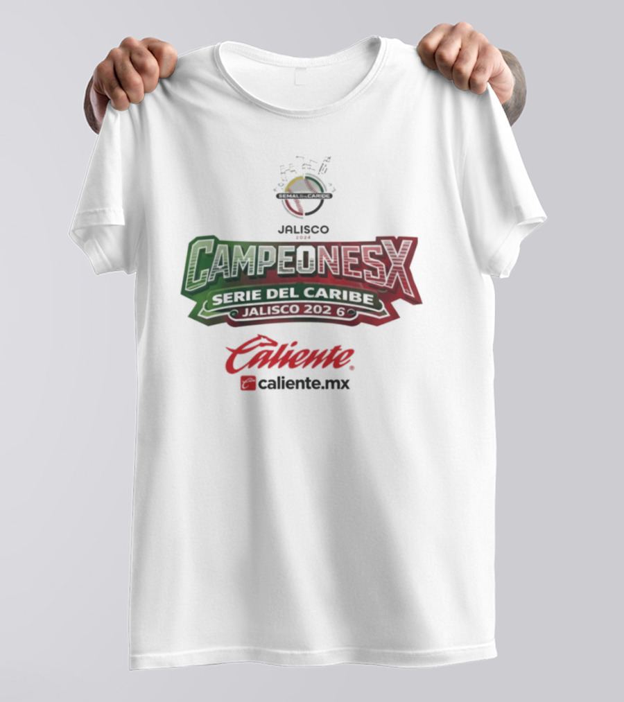 Campeones Serie Del Caribe Jalisco 2026 Caliente.mx T-Shirt