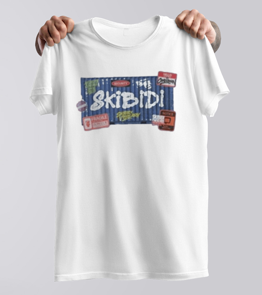 Skibidi Toilet Skibidi Crate Warning Cargo Express 100% Organic T-Shirt