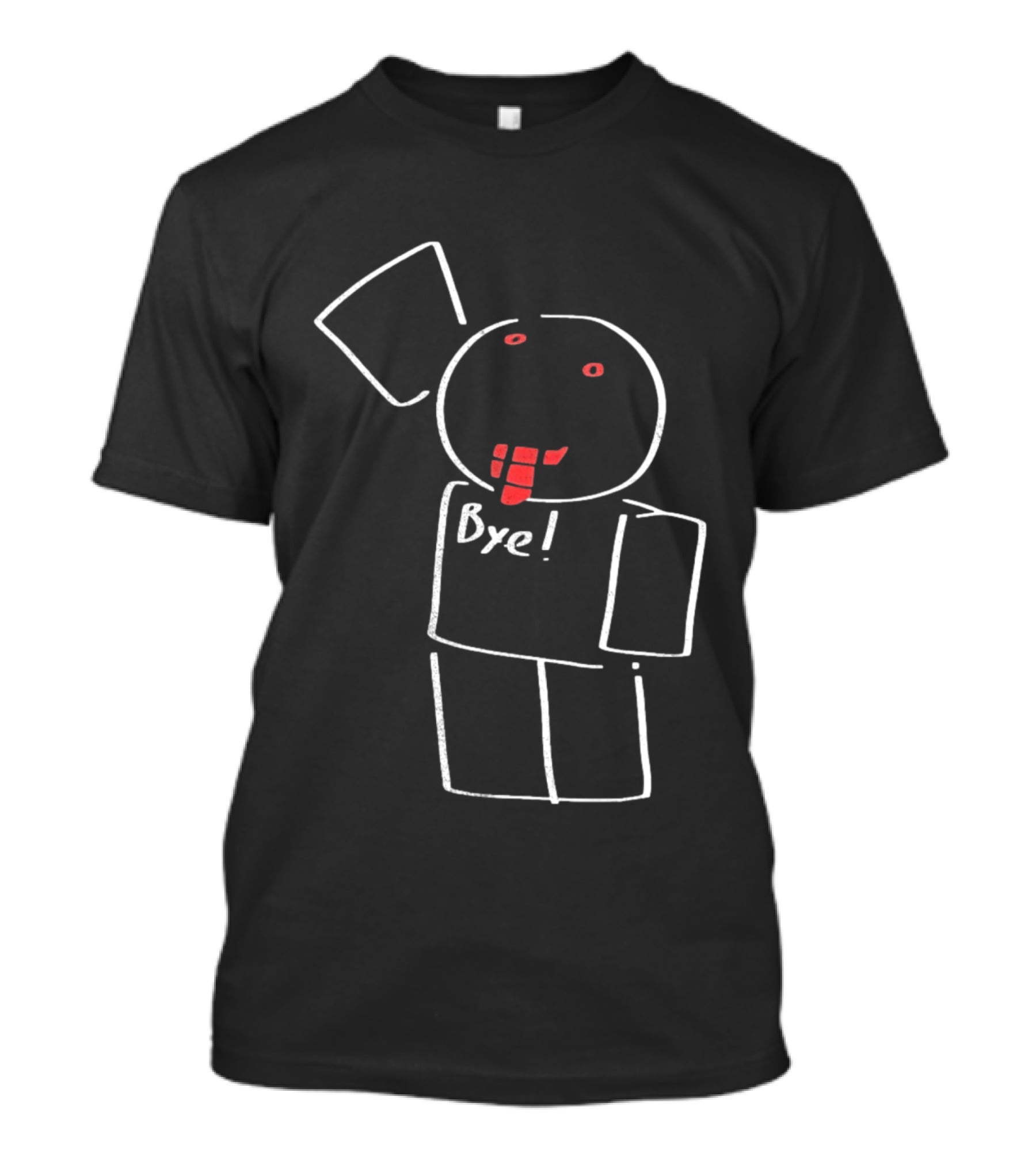 Debunkoider's Bye Robot Stick Figure With Red Tie T-Shirt