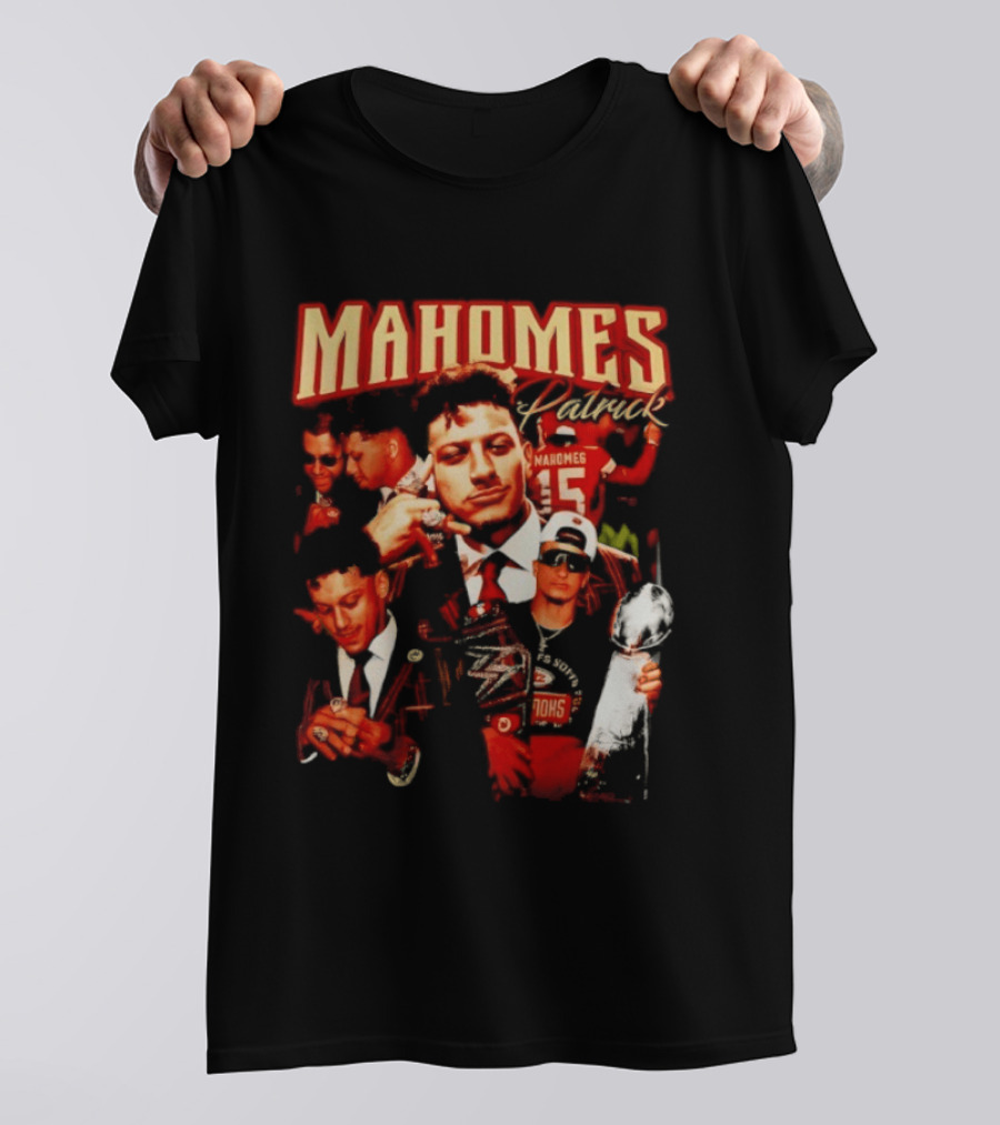 Mahomes 90s Retro Style Football Champion T-Shirt