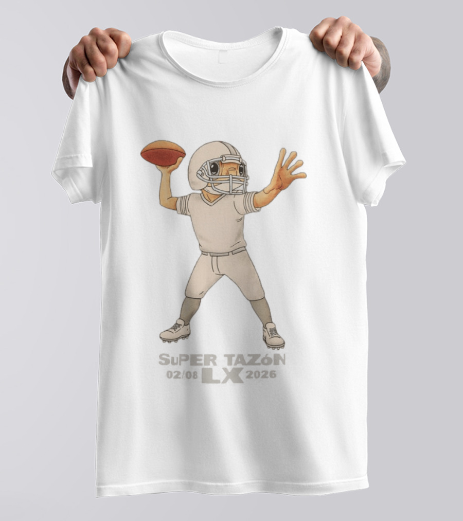 Bad Bunny X Super Tazon Football Quarterback Anime T-Shirt