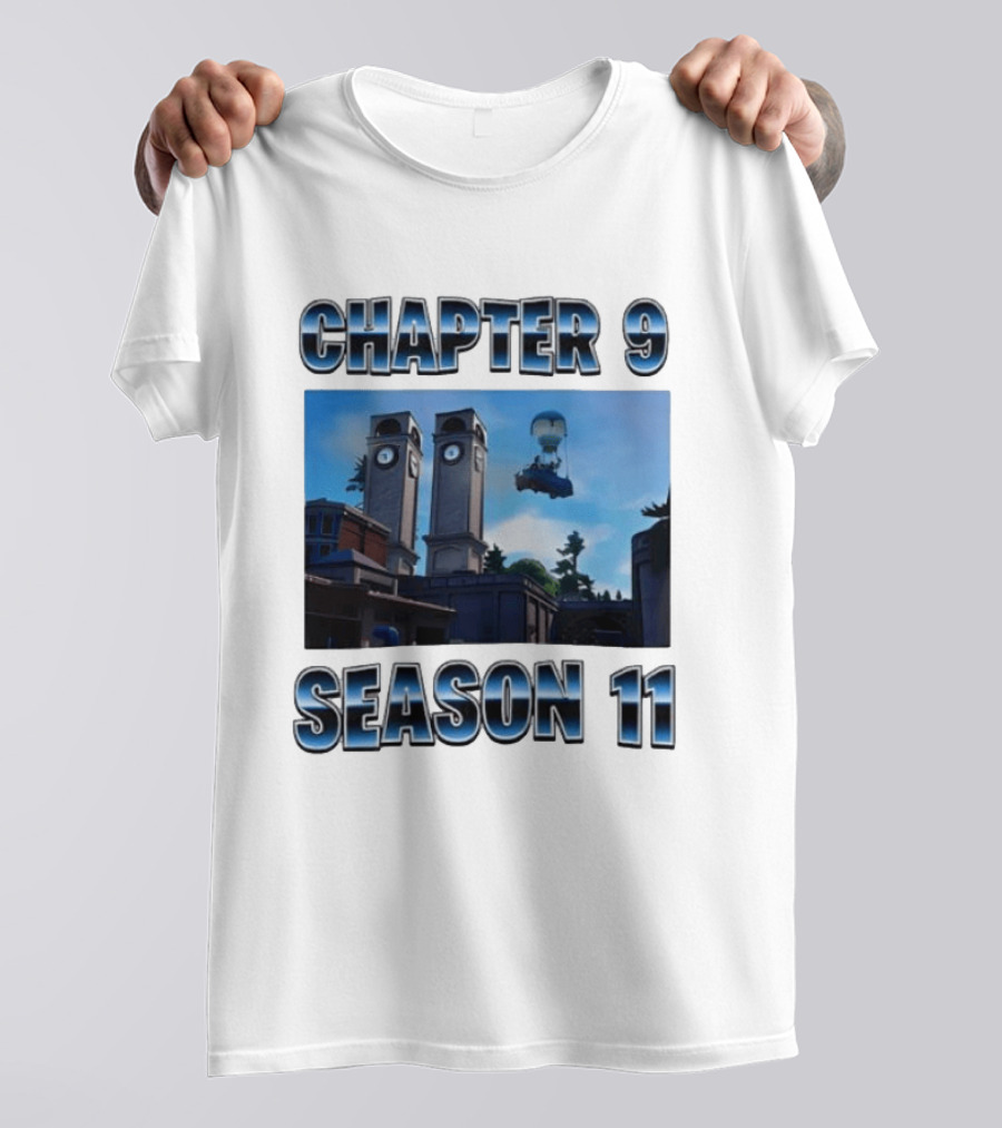 Chapter 9 Season 11 Tower Scene Floating Bus T-Shirt