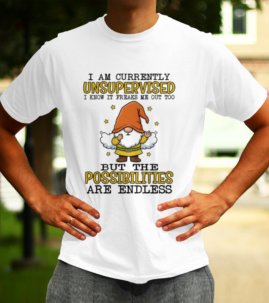 Gnome Unsupervised Adventure Endless Possibilities T-Shirt