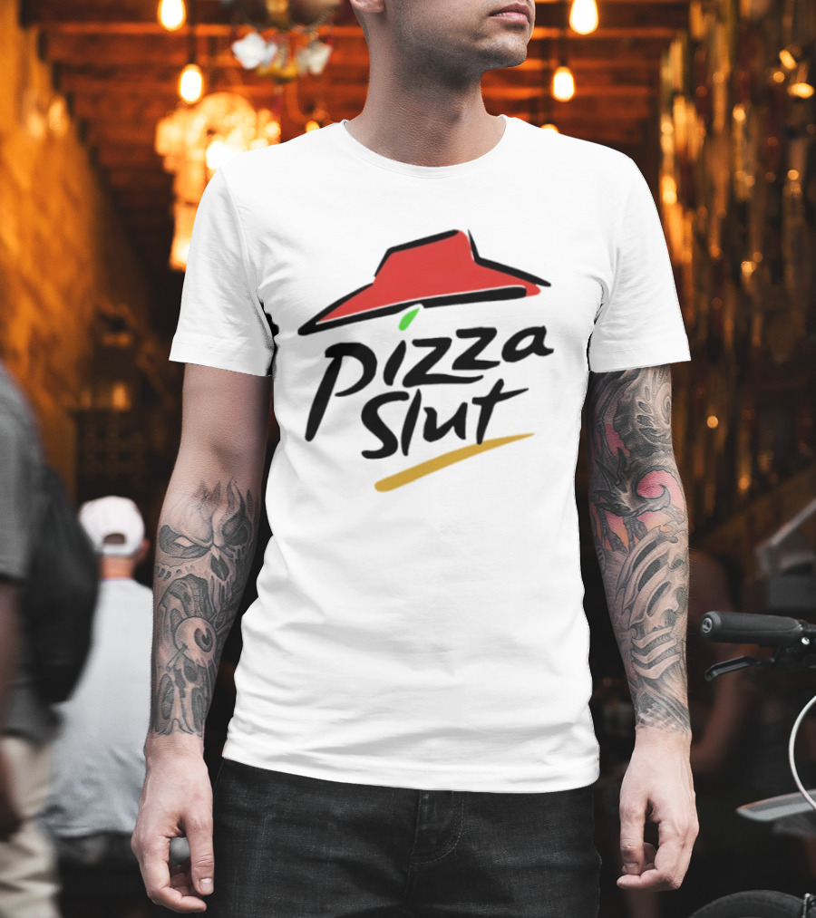 Pizza Slut Parody With Iconic Red Hat T-Shirt
