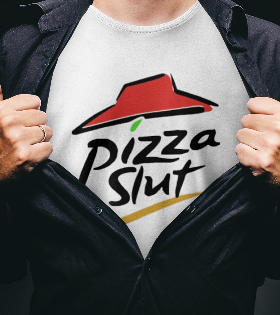 Pizza Slut Parody With Iconic Red Hat T-Shirt