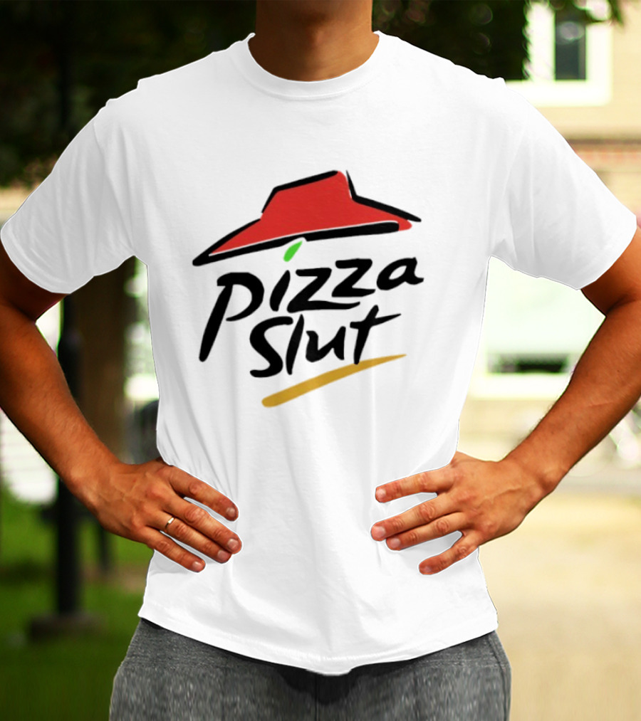 Pizza Slut Parody With Iconic Red Hat T-Shirt