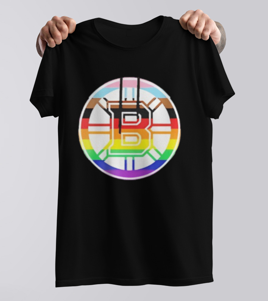 Boston Bruins Healthcare Appreciation NHL 2026 Night Pride Inclusive Bruins Circle T-Shirt