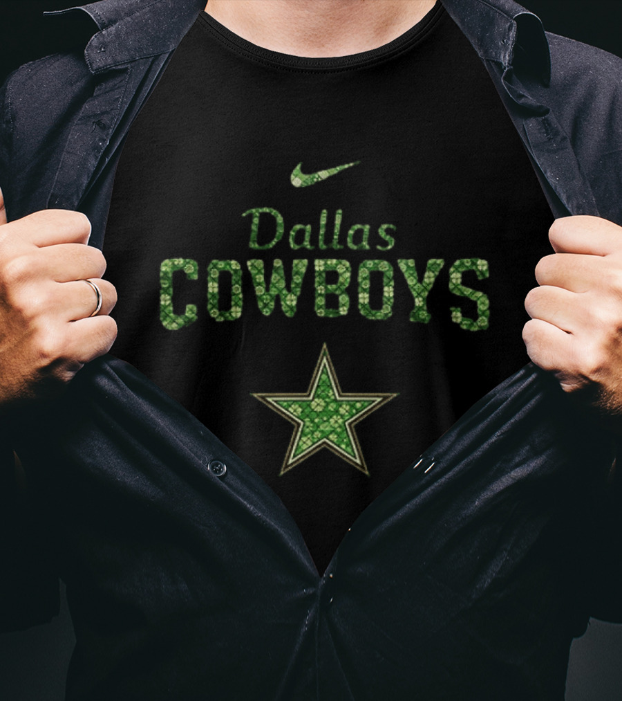 Dallas Cowboys Nike Green Clover Star Snoopy Collaboration T-Shirt