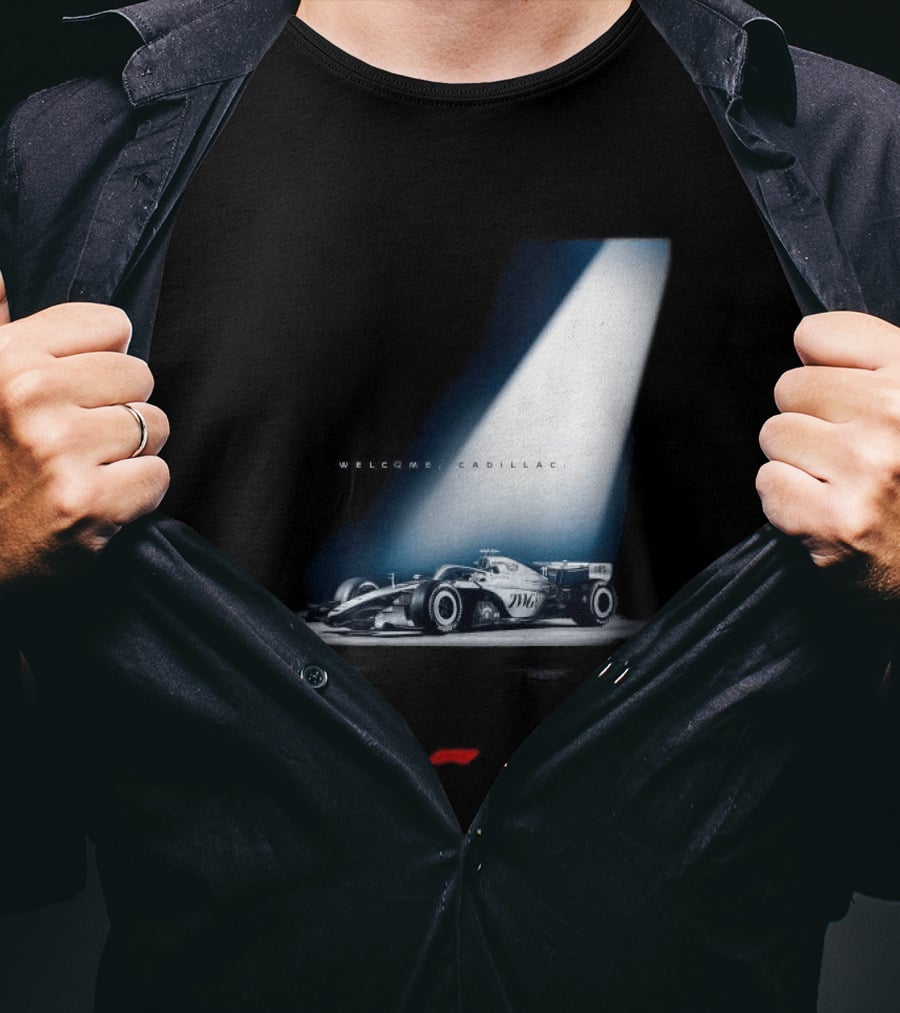 Welcome Cadillac F1 Team Formula 1 Racing Car Spotlight T-Shirt