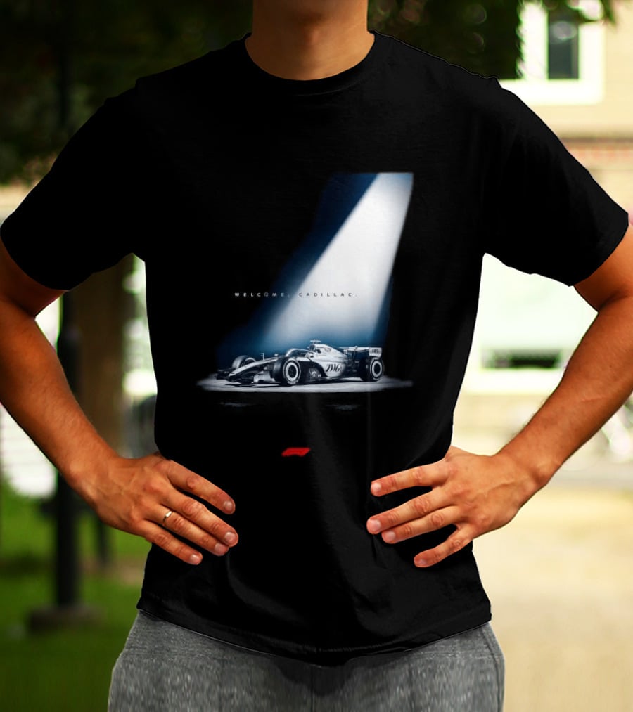 Welcome Cadillac F1 Team Formula 1 Racing Car Spotlight T-Shirt