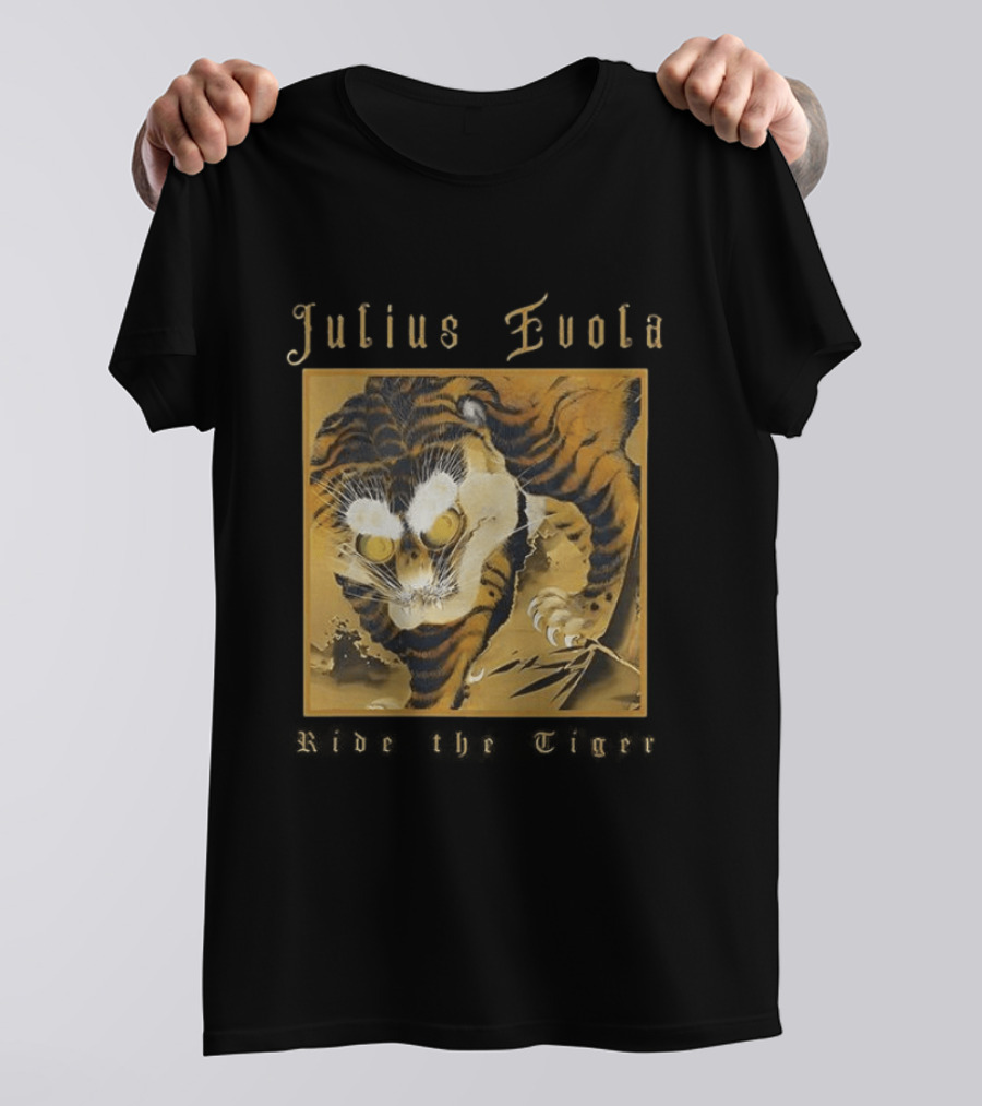 Julius Evola Ride The Tigers Fierce Golden Tiger T-Shirt