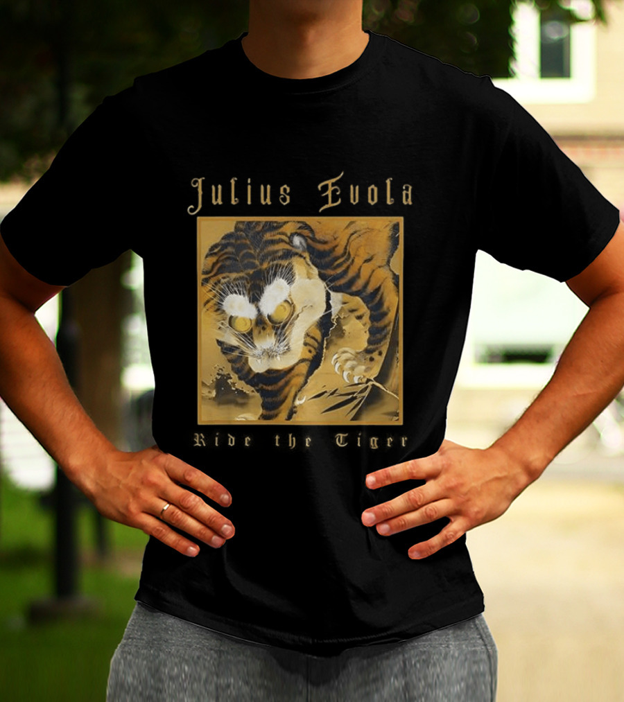 Julius Evola Ride The Tigers Fierce Golden Tiger T-Shirt