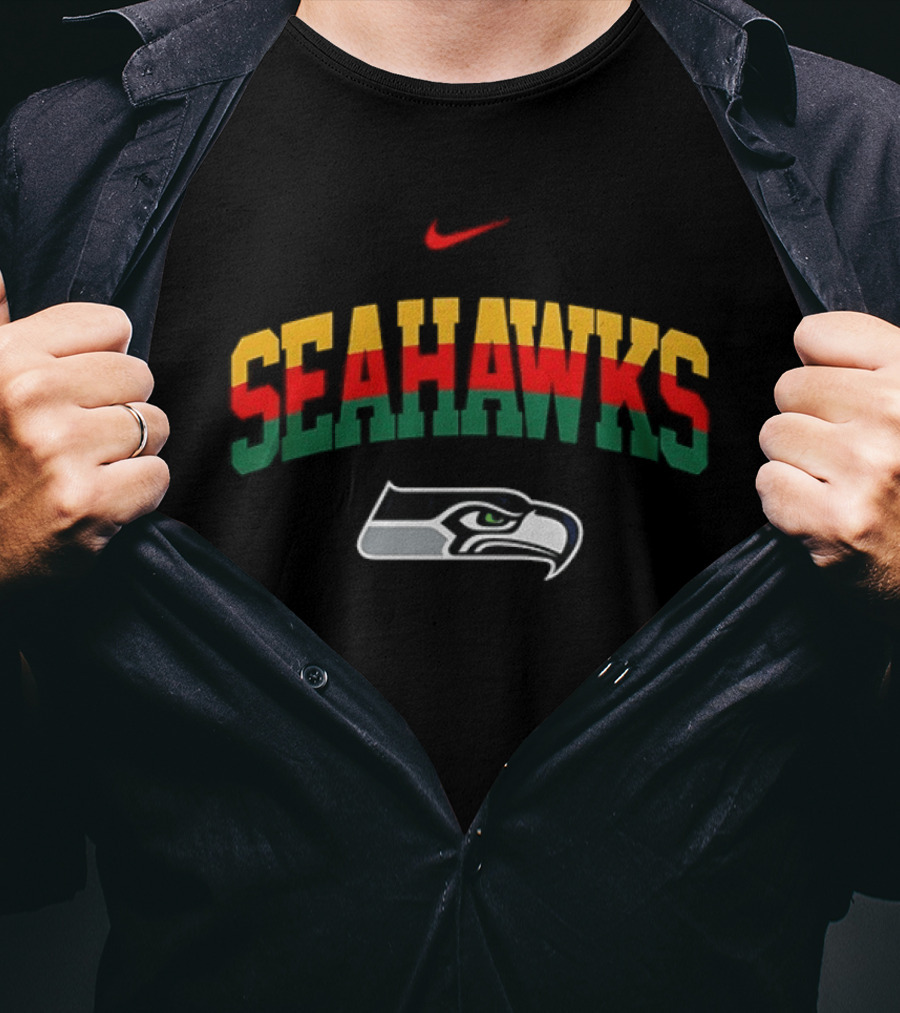 Seattle Seahawks Black History 100th Anniversary Nike Seahawks T-Shirt