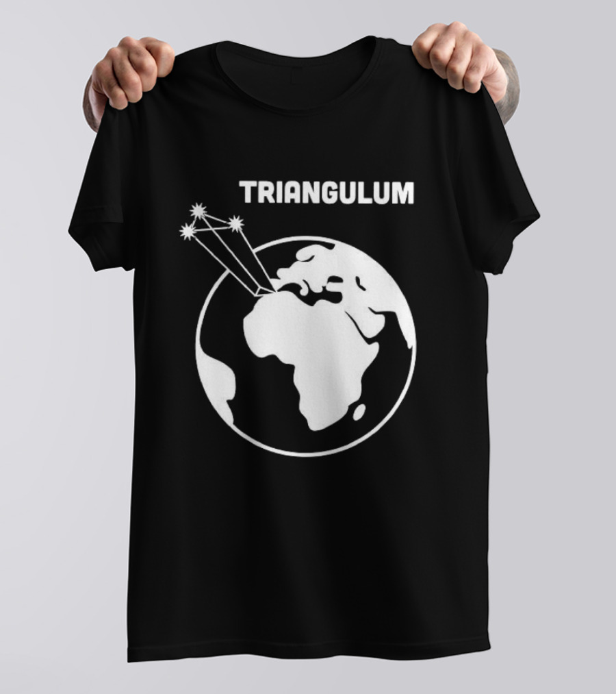 Triangulum Constellation Over Earth Globe T-Shirt