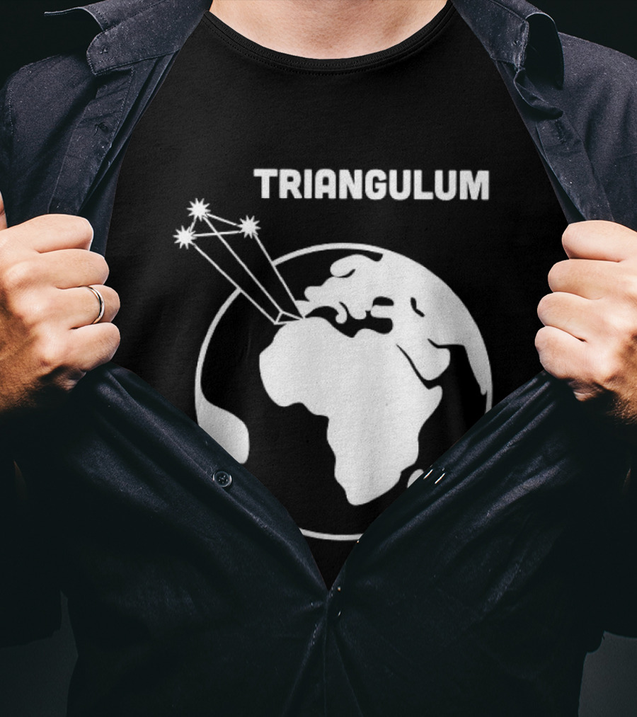 Triangulum Constellation Over Earth Globe T-Shirt