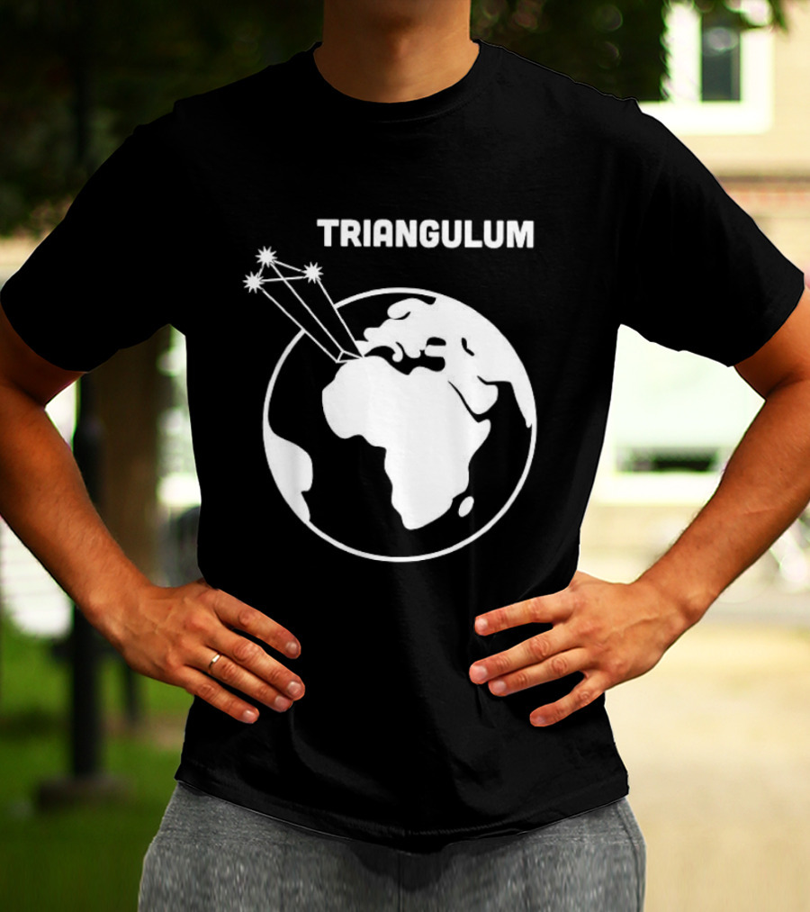 Triangulum Constellation Over Earth Globe T-Shirt