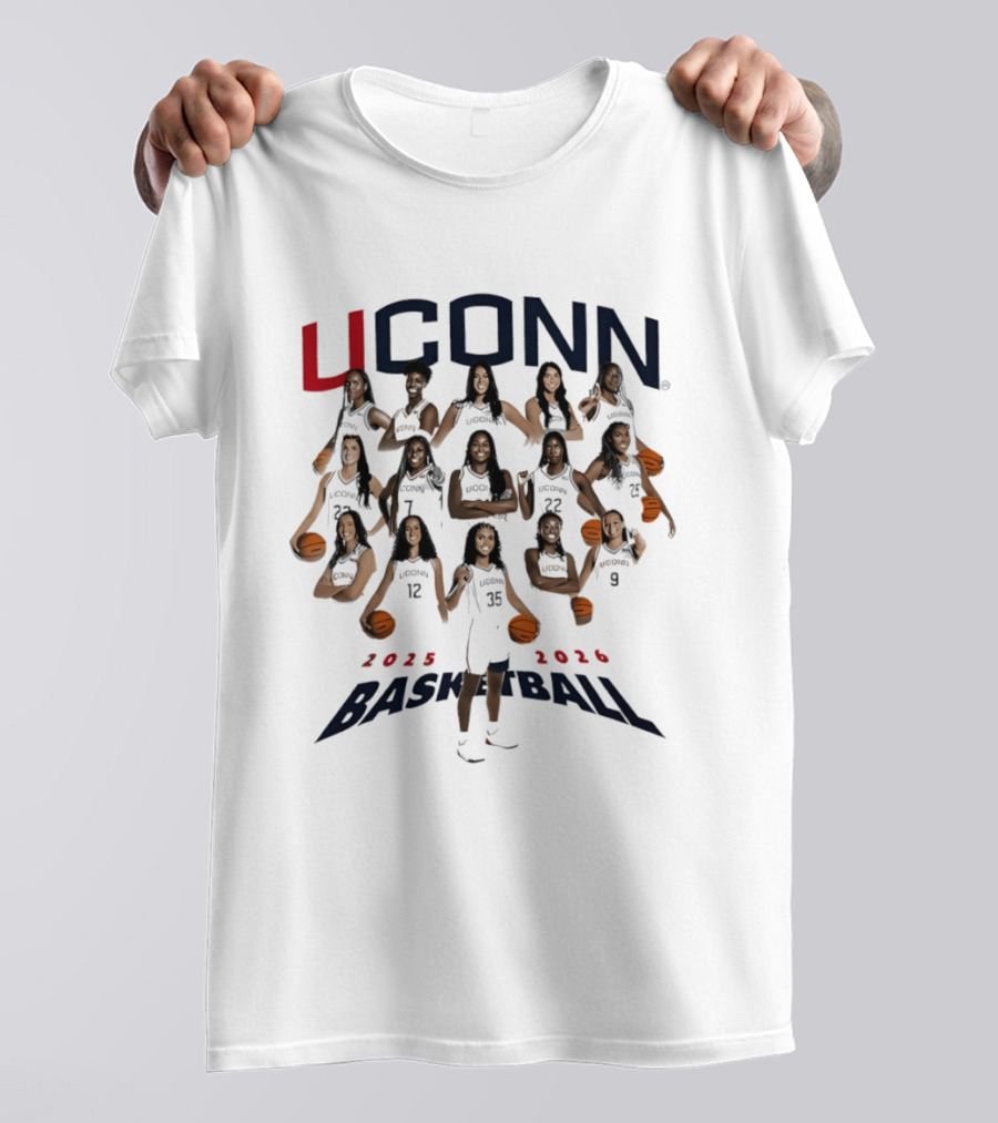 Boban Marjanovic UConn Huskies Women's Basketball 2025 2026 All Team T-Shirt