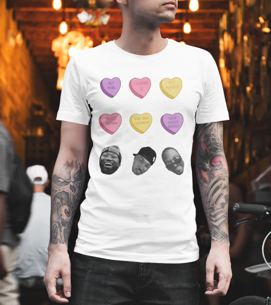 Hey Mane I Choose U 901 Memphis Project Patta Bawk Bawk Chickenhead Good Googly Moogly T-Shirt