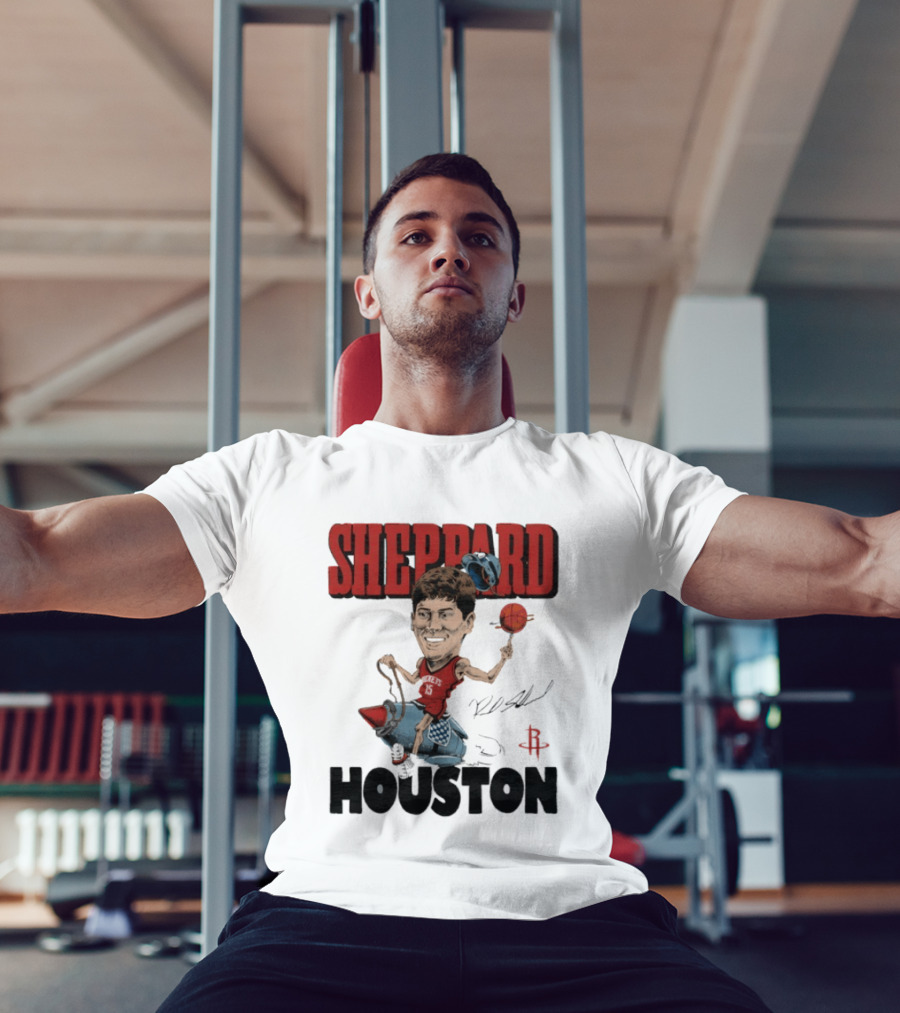 Houston Rockets Sheppard Cartoon Character Rocket T-Shirt