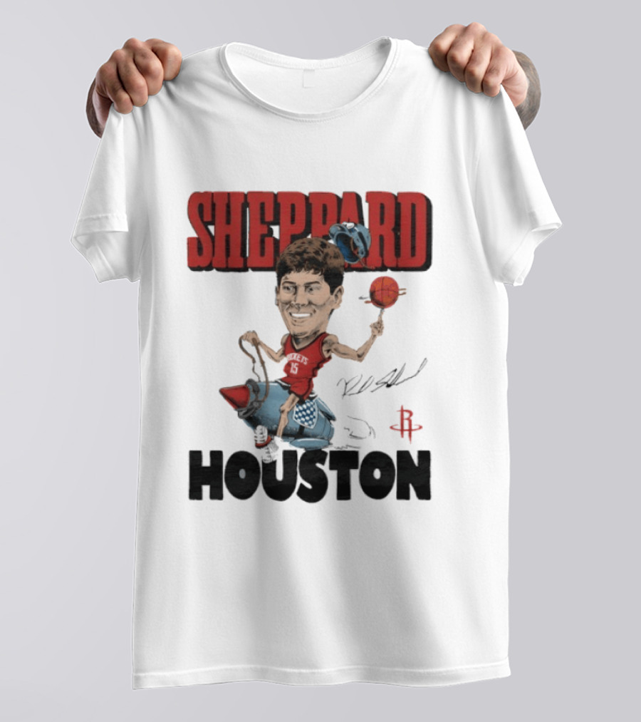 Houston Rockets Sheppard Cartoon Character Rocket T-Shirt