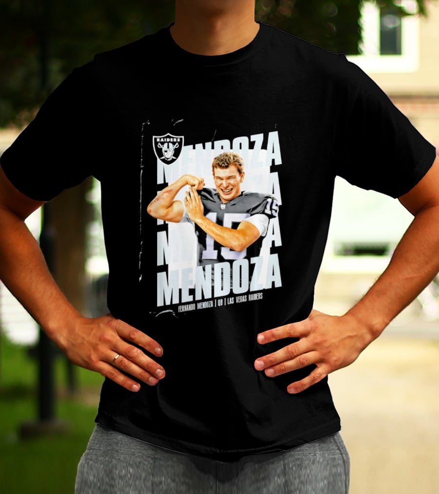 Las Vegas Raiders Fernando Mendoza Quarterback 15 Mendoza T-Shirt