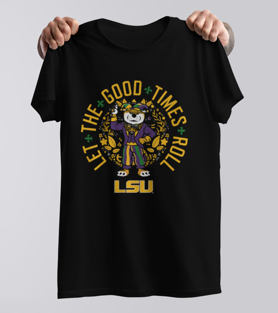 LSU Let The Good Times Roll Mardi Gras Tiger T-Shirt