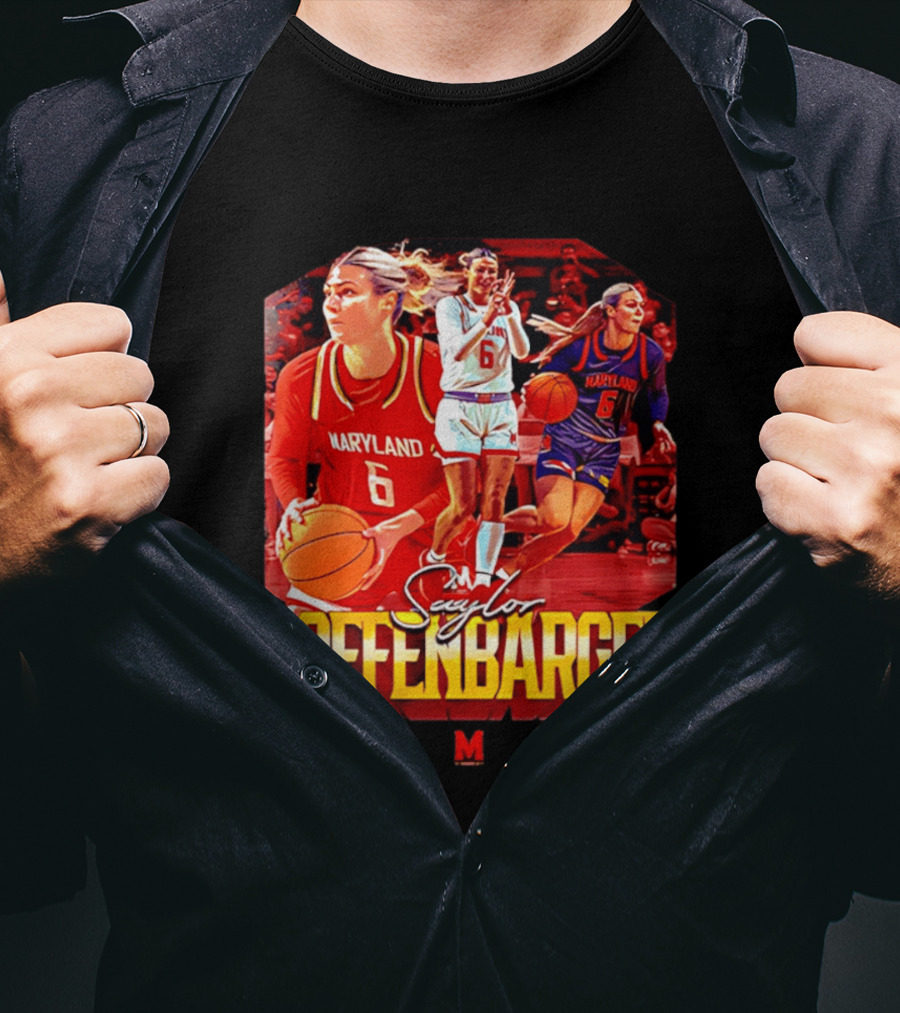 Saylor Poffenbarger Maryland Basketball Player 6 Collage T-Shirt