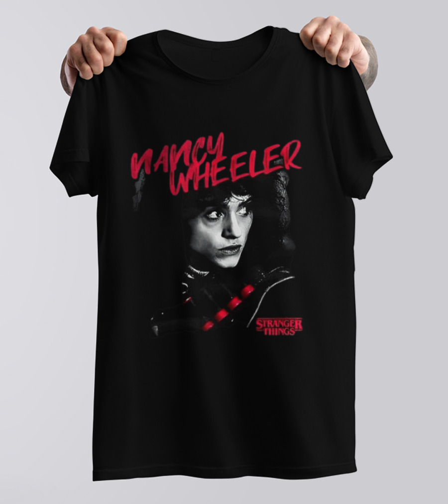 Nancy Wheeler Stranger Things Black And White T-Shirt