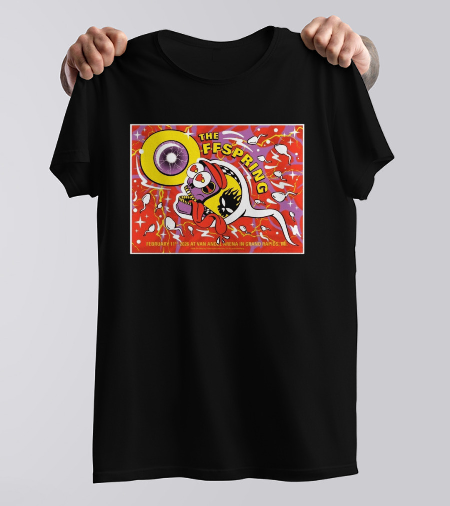 The Offspring February 11 2026 Van Andel Arena Grand Rapids MI Bold Psychedelic T-Shirt